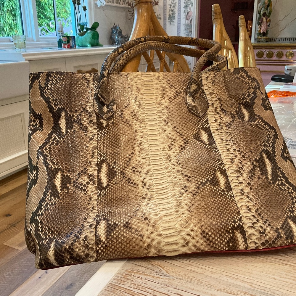 Large cobra tote bag